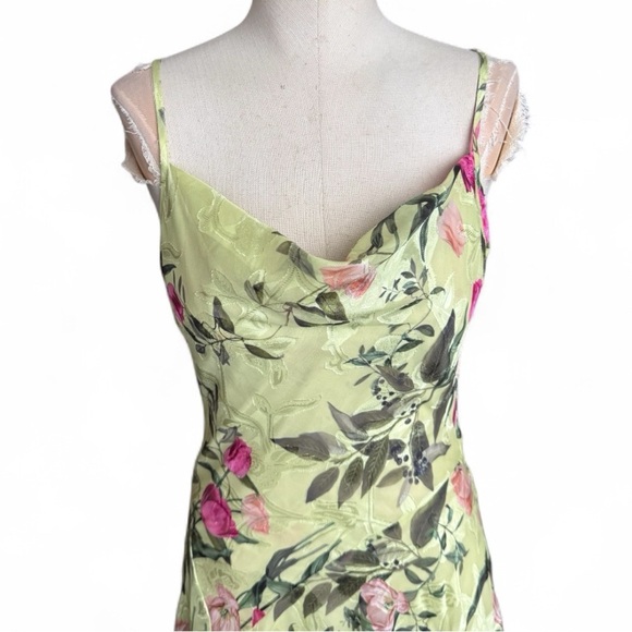 PatBO Tula Slip Dress in Lemon Yellow Floral Print XS - Picture 5 of 12